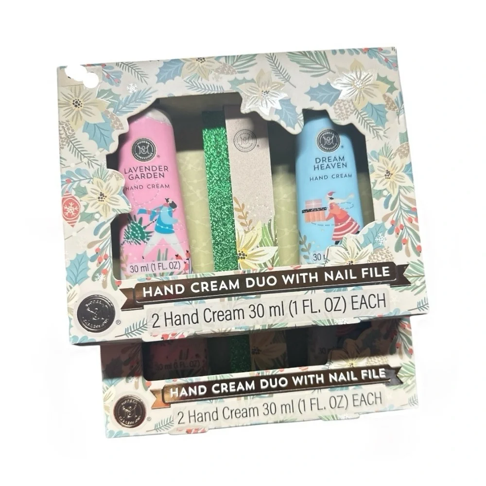 Hand Cream Gift Set Bundle Lavender Dream Heaven 4 Tubes Nail Files